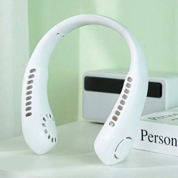 Bladeless Hanging Neck Fan, Portable USB Rechargeable Cooler Fan With 5 Wind Speeds And Digital Display, Super Technology & Bladeless Design For Outdoor Sports Use