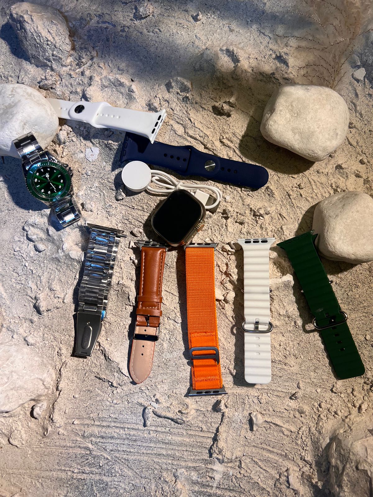 D14 GS Smart Watch set 2 watches with seven straps