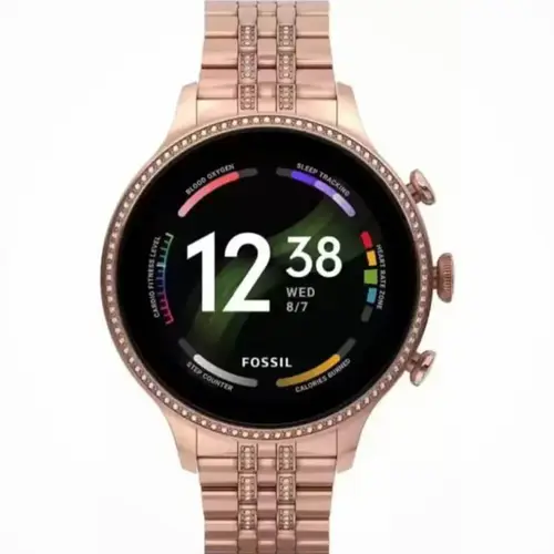Gen9 Ladies Smartwatch with Diamond Strap HD Display 1.3 inch Screen, Bluetooth Calling, Dual Straps (Rose Gold)