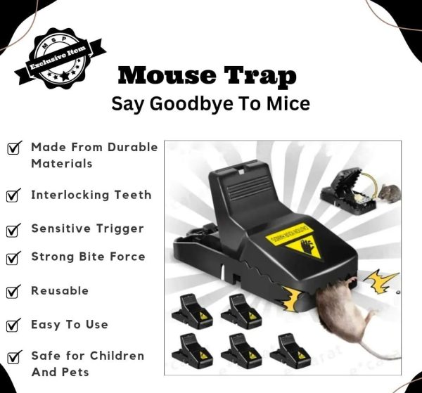 Heavy Duty Plastic Mouse Trap | Reusable Mouse Catcher | Best Quality Mouse Trap – Trap For Mouse
